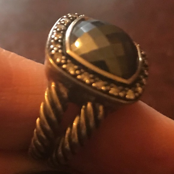David Yurman Hematite Albion ring with diamonds - Picture 2 of 4